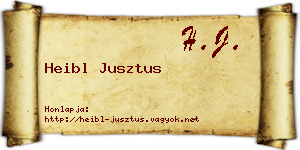 Heibl Jusztus névjegykártya